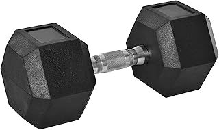 HOMCOM 12.5KG/15KG/17.5KG/20KG Single Rubber Hex Dumbbell Portable Hand Weights Dumbbell for Home Gym Workout Fitness