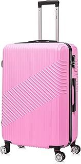 29" Large Suitcases 4 Wheel Spinner Super Lightweight Luggage Hard Shell Durable Check in Hold Built-in 3 Digit Combination Pink