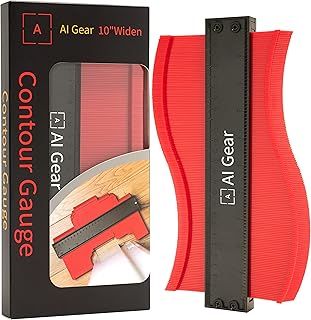 Contour Gauge Duplicator 10 Inch Widen Profile Tool Precise Measuring of Irregular Shapes for Laminate Wood Tiling and Flooring