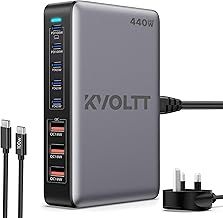 100W Extension Lead with USB Slots - 5 Way Cube Extension Lead with 100W USB C Fast Charging, Power Extension Cord with 1.5m Cable, Surge Protection for Laptop Charging, Phones and Multiple Devices