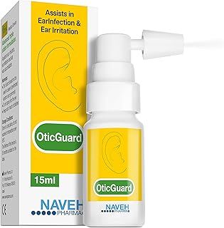 NAVEH PHARMA® Otic Guard Natural Ear Spray 3 in 1 Herbal-Oil Blend for Ear Infections & Pain, Itchy Ears Ear Wax Removal Kit Softener for Clogged Ear Relief and Swimmer’s Ear (15 ml)