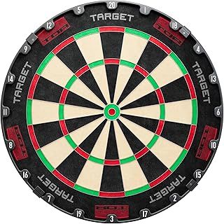 TARGET Darts TOR Dartboard, Steel Tip Dart Board | Competition Standard Steel Tip Dartboards with Fixing Kit, Modern Rotational Number Ring, Premium Madagascan Sisal, Stainless Steel Thin Wire System
