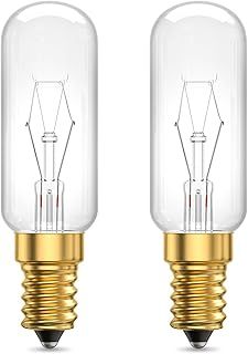 Cooker Hood Light Bulbs E14 Extractor Fan Bulb Oven Light Bulbs 300 Degrees 42W Dimmable T25 E14 SES Appliance Lamp Warm White 2700K for Range Hood, Cooker Hood, Oven and Salt Lamp, 2-Pack