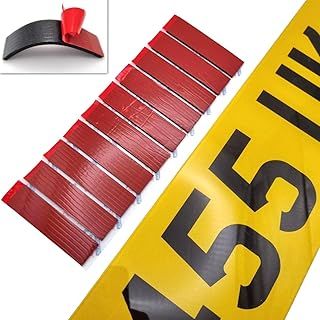 "XTRA-THICK" Number Plate Sticky Pads, Heavy Duty, Extra Strong Double Sided Adhesive Pads for Vehicle Number Plates, Licence Plates, Car Registration, Motorbike (10 Strips, 3mm thick)