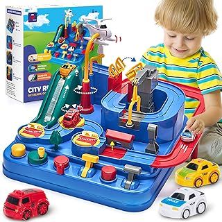 Car Race Track Toys Age 3 4 - Kids Adventure Vehicles Learning & Intelligence Educational Gifts Toys for 3 4 5 Year Old Boys Girls - Toddler (Medium)