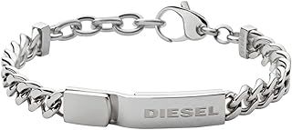 Diesel Men's Silver tone Stainless steel with lobster clasp closure bracelet