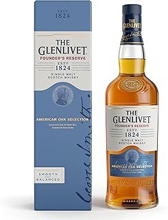 The Glenlivet Founder's Reserve Single Malt Scotch Whisky with Giftbox | Double Matured in Oak Casks | 40% ABV | 70CL | Original Speyside Single Malt Whisky | Sweet and Fruity Scottish Whisky