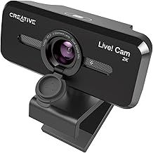 CREATIVE Live! Cam Sync V3 2K QHD USB Webcam with 4X Digital Zoom and Microphones, 1080P HD, Up to 95° FOV, Privacy Lens, for PC and Mac