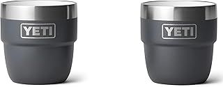 YETI Rambler Espresso Cup, Vacuum Insulated Stainless Steel Stackable Cup, Charcoal, 2 Pack 4 oz (118 ml)