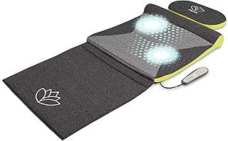 HoMedics STRETCH Mat XS - Inspired by Yoga, Remote Control Adjustable Intensity, At Home Pre-Programmed Yoga/Stretch Mat for Back, Shoulder, Hip Support, Foldable with Support Pillow - Grey