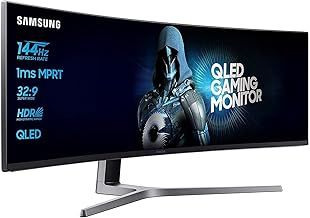 Samsung LC49HG90DMUXEN 49" Curved Ultra Wide LED Monitor - 3840 x 1080, 144Hz, 1ms, Quantum Dot, Freesync, 2 x HDMI, Displayport, USB, Black