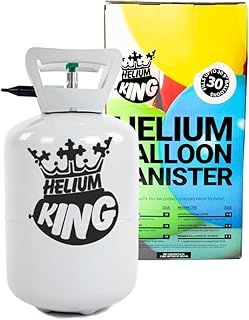 Disposable Helium Gas Canister - Fills 30 x 9 Inch Latex Balloons or 14 Foil Balloons - Helium Balloon Gas Cylinder UK Filled