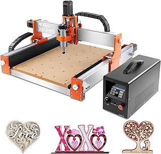 FoxAlien CNC Router Machine XE-PRO with Ball Screws, 400W Spindle 3-Axis Engraving Milling Machine for Wood Aluminum Cutting Upgradable to Linear Rails（220V）