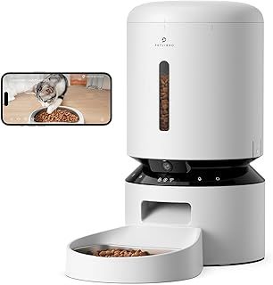 PETLIBRO Automatic Cat Feeder with Camera, 1080p HD Live Monitoring, Remote App Control with 5 GHz Wi-Fi, Two-Way Audio Interaction, AI Motion Detection, Meal Scene Capture, Feeding Log Record