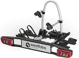 Westfalia BC 60 Bike Rack for Towbars| Bike Carrier for 2 Bicycles | Suitable for E-bikes | Foldable, Black