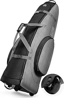 OutdoorMaster Padded Travel Bag with Reinforced Wheels, Heavy Duty Oxford Wear-Resistant and Waterproof Golf Travel Case, Soft-Sided Club Bag, Shoes and Accessories Compartment