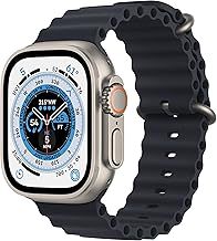 Apple Watch Ultra (GPS + Cellular, 49mm) Titanium Case with Starlight Alpine Loop - Large(Renewed)