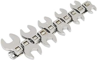 Siegen by Sealey Crow's Foot Open End Spanner Set 10pc 3/8"Sq Drive Metric,Silver - S0866