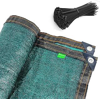 BeGrit Garden Privacy Fence Screening 5m x 2m Privacy Netting 90% HDPE Windbreak Netting Garden Privacy Protective Screens Tear-Resistant Shading Net with Cable Ties for Outdoor Plants Backyard Green