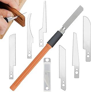 Mini Hand Saw Model Craft Tools with 8 DIY Craft Blades, Metal Razor Saw, Hacksaw Tool Kit Mini Saw Modelling Knife for Handcrafted, Precise Trimming Engraving