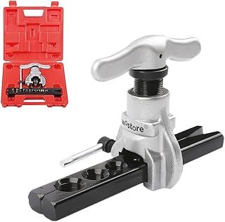 Wostore Tubing Flaring Tool Kit - 7 Dies for Eccentric Flares on 3/16-3/4 inch Copper Pipes - Ideal for Refrigeration HVAC Plumping Work
