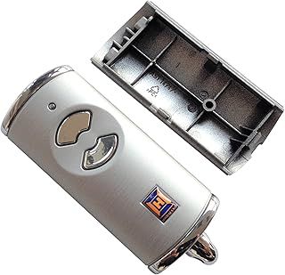 Hörmann HSE2BS hand-held transmitter cover, silver look, empty housing without battery, without circuit board, spare part upper and lower shell