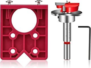 Hinge Jig 35mm Door Hinge Jig Drill Guide Concealed hinge jig with Forstner Bit Sets Positioner for Cabinet Hinge Wood Furniture Door Hinge Installation