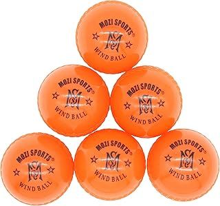 Mozi Sports Windball Soft Cricket Balls-Durable Realistic Bounce & Swing-Cricket WindBalls for Indoor & Outdoor Coaching,Practice, Garden & Beach play