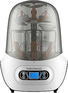 Baby Brezza Baby Bottle Sterilizer and Dryer Machine – Electric Steam Sterilization - Universal Fit - Pacifiers, Glass, Plastic, and Newborn Feeding Bottles