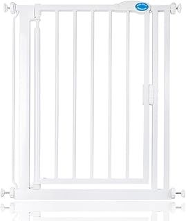 Auto Close Stair Gate, 68.5cm - 75cm, White, Narrow, Narrow Pressure Fit Safety Gate, Baby Gate, Safety Barrier for Doors Hallways and Spaces, Easy Installation