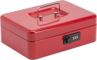 Burg Wachter CB03CR 10" Money 5025 Combination Lock Cash Box - Red