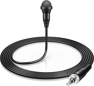Sennheiser ME 2 Electret Omnidirectional Condenser Lavalier Microphone for Clear and Natural Sound in Broadcasting, Presentations and Video Production - Black (508935)