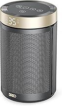 Dreo Electric Heater, 1500W Energy Efficient Space Silent Room Heater, Portable Ceramic Fan Heaters, Thermostat 3 Modes 12H Timer, Overheat & Tip Over Protection, for Bedroom, Atom 316, Gold