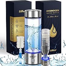 Silreck Premium Hydrogen Water Bottle - 450ml Up To 5000 PPB | Mineral Water bottle Compatible Hydrogen Generator | BPA-Free hydrogen bottle Rechargeable, With Giftable Luxury Gift Box
