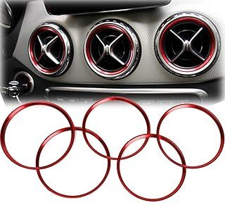 5Pcs Air Outlet Decorative Ring compatible with Mercedes Benz A Class A180 A200 A250 W176