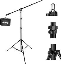 SMALLRIG Aluminum Light Stand 110"/9.2ft/280cm, Adjustable Photography Air-Cushioned Tripod Stand with 1/4" Screw for Softbox, Studio Light, Flash, Umbrella, Ring Light, Max Load 5kg, RA-S280A - 3737