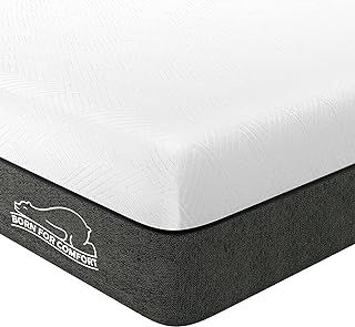 wowttrelax Single Memory Foam Mattress, 6 Inch with Soft Fabric, Skin-friendly Mattress, Breathable Cover, 2 Layer for More Supportive, Medium Firm-3FT Mattress| 90x190x15cm, Black White