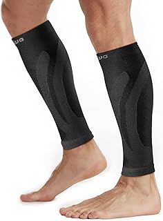 CAMBIVO 2 Pairs Calf Compression Sleeve Men & Women, Shin Splints Support and Calf Support Sleeves, Compression Leg Socks for Running Sports, Flight, Hiking,Cycling