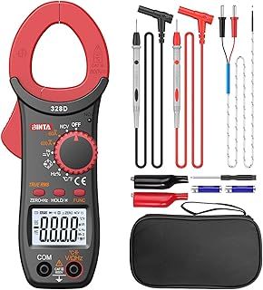 BINTA 6000 Counts Digital Clamp Meter - 600A AC/DC Current, TRMS Auto-Ranging Multimeter with NCV, Measures Voltage, Temp, Frequency, Resistance, Continuity & Diodes