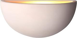 HUMA Modern Decorative Paintable Bowl Shaped E27 LED Compatible Dimmable Hallway Lounge Wall Uplighter