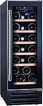 Hoover HWCB30UK Freestanding Wine Cooler, Single Zone Temperature, 19 Bottle Storage, 30cm wide, Black