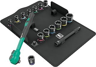 8100 SB 12 Zyklop Comfort Ratchet set, reversing lever, 3/8" drive, metric - 05005530001
