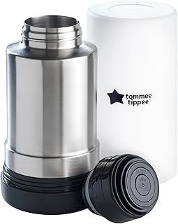 Tommee Tippee Portable Travel Baby Bottle and Food Warmer, Ideal for Travel, Thermal Insulation, Stainless Steel Flask with Leak-Proof Lid