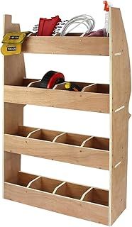 Van Racking Unit Tool Storage Ply Toolbox Shelves Shelving Rack Organiser Removable Dividers Driver & Passenger Side 4 Shelves 16 Compartments 12mm Thick Plywood 116 x 67.5 x 28.5cm FREE Fixings