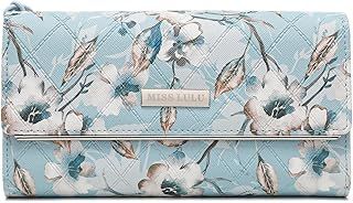 Miss Lulu Purses for Women Ladies Purse Wallet PU Leather Large Capacity Zipper Long Purses with Multiple Card Slots Coin Phone Pocket