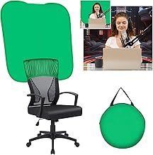Green Screen Chair,Green Screen Background 1.03 m x 1.01m (3.3ft),Pop Up Portable Chromakey Backdrop with Stand,Collapsible Attachable Panel for Photo & Video Shooting, Live Streaming,Zoom,Gaming