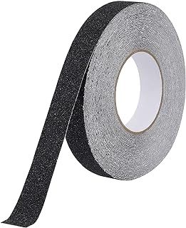 Anti-Slip Tape, High Traction Grip Tape 2.5cm x 20m Non Skid Strip Tape Abrasive Adhesive for Stairs Tread Steps Ramps Indoor Outdoor, Black