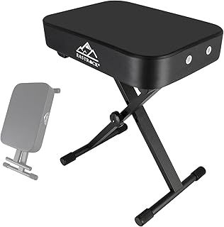 EASTROCK Piano Bench,Adjustable Piano Keyboard Bench, X-Style Stool Chair Seat for Electronic Keyboards & Digital Pianos,3 Inch Thick Padded Portable Foldable Stool(Additional Version)