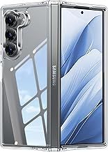 FNTCASE for Samsung Galaxy Z-Fold-6 Case: Lightweight Military Grade Cell Phone Protective Cover Flexible Anti Yellowing Durable Rugged DropProof Shockproof TPU Crystal (Clear)