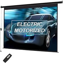 IMOZATA 4:3 HD Projector Screen 120inch Electric Projector Screen with Remote Control Foldable Motorised Projection Screen for Home School Theater Cinema Indoor Outdoor Projector Movie Screen(120inch)